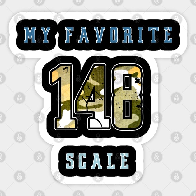 Scale model 148 camo Sticker by GraphGeek